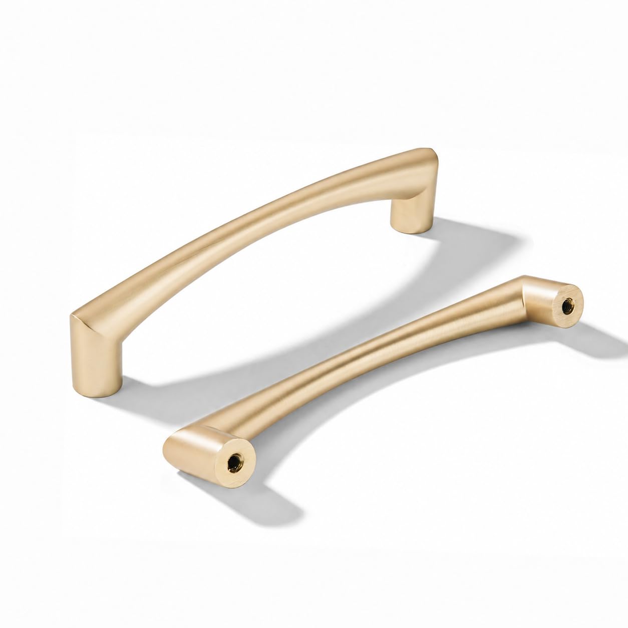 KHTUMEWARE-80445 Matte Champagne Gold Cabinet Pulls CTC 5 in (128 mm) 5-Pack