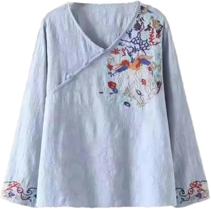 Autum Woman Traditional Chinese Clothing Top Retro Hanfu Top Women Tops Elegant Oriental Tang Suit Chinese Blouse