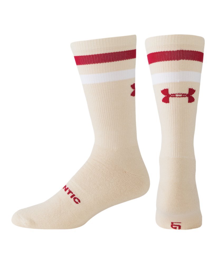 Under Armour Men s Retro Throwback Performance Training Crew Socks 1 Pair Steeltown Gold Maroon Large