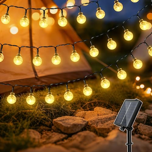 Hopexy Solar Lichterkette Aussen 10m 100 LED Lichterkette Außen IP65 Wetterfest 8 Modi Solarlichterkette für Outdoor Balkon Garten Terrasse Pavillon Camping Warmweiß