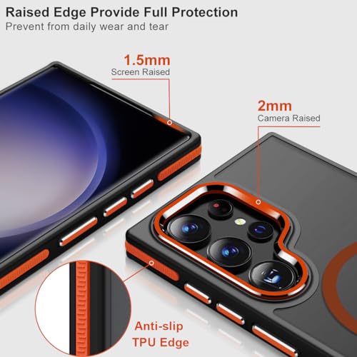 Image of MALEWOLF Magnetic Case for Samsung Galaxy S24 Ultra, Slim Matte Cover