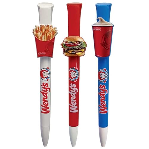 Wendy's ウェンディーズ ペン3本セット 直径10×長さ145mm 回転式ボールペンのサムネイル