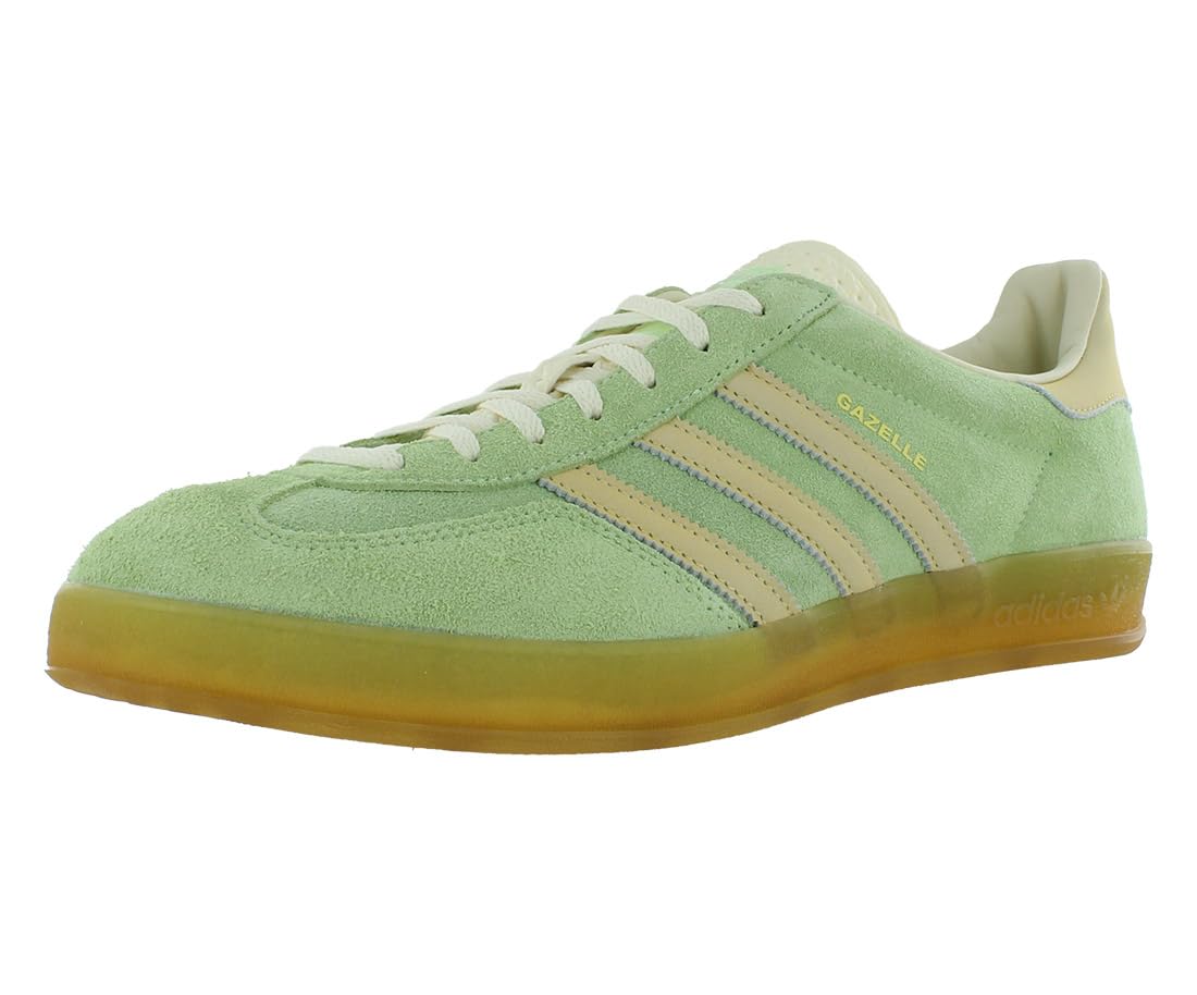 adidas Gazelle Indoor Womens Shoes Size 11.5, Color: Semi Green Spark/Almost Yellow/Cream White