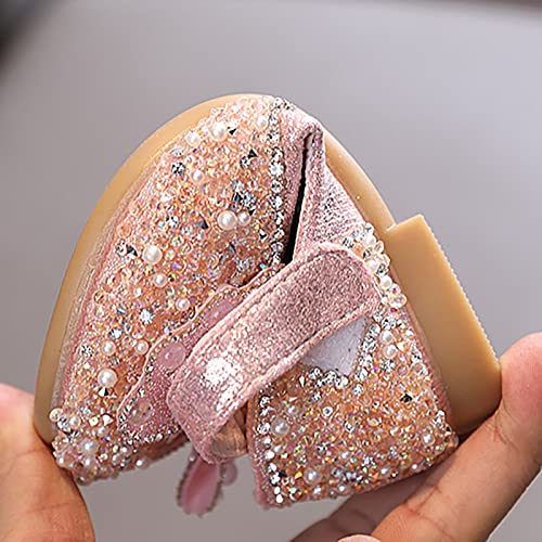 Spring and Summer Children Dance Shoes Girls Performance Princess Shoes Rhinestone Pearl Dress 5