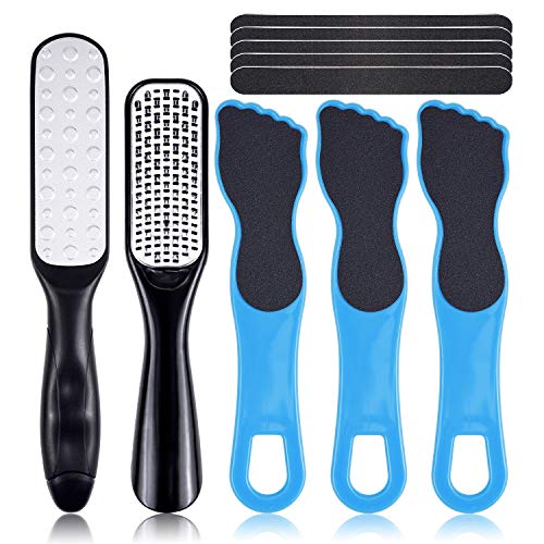 EAONE Foot Scrubber Pedicure Tools Rasp 10 Pcs Pedicure Foot File Foot Rasp Heel Scraper File Dead Dry Skin Remover Pedicure Tools for Women and Men Salon Home Foot Spa