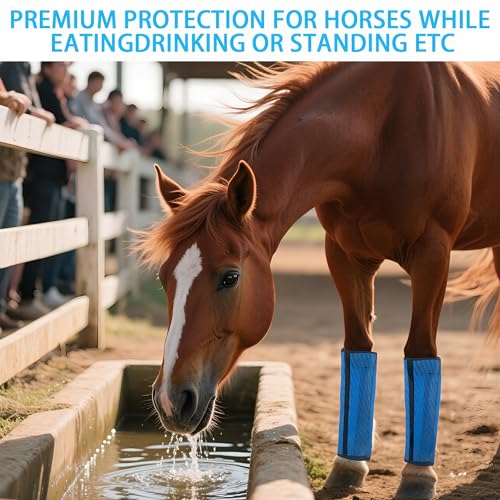 Image of Horse Fly Boot,Loose Fitting Fly Boots for Horses Set of 4,Leggings for Horse Design Protect Horses Legs No More Horsefly Nuisance Greatly&Reduce Stressful Stomping,Breathable /Universal