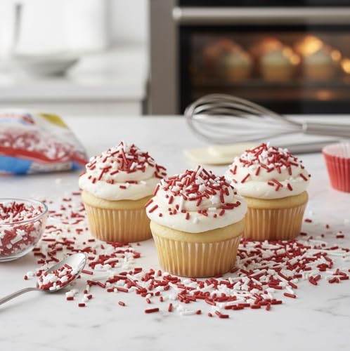 Image of Manvscakes Sprinkles- Edible Cake and Cupcake Sprinkles with Assorted Shapes and Sizes for Parties, Metallic Sprinkle Mix for Cookies, Ice Cream, Cake and Cupcake Decorating