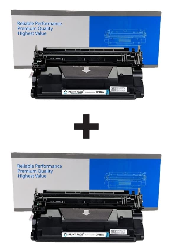 Print Page 87A Toner Cartridge Compatible for LJ Printers M506, M501, MFP M527 (Set of 2)