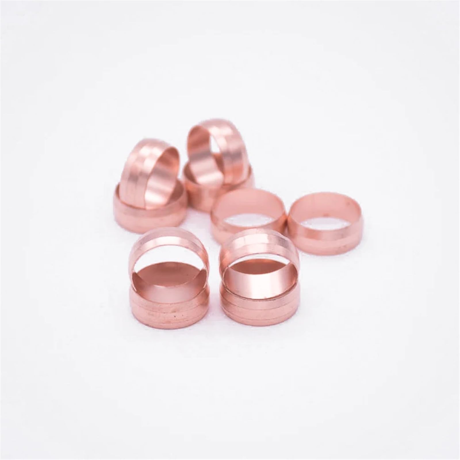 10 piezas de 8, 10, 12, 15, 16, 19, 20, 22, 25, 28 mm, agujero de virola de aceite para montaje de unión de compresión, agua, gas, aceite, manguito, anillo de cobre (15 mm)