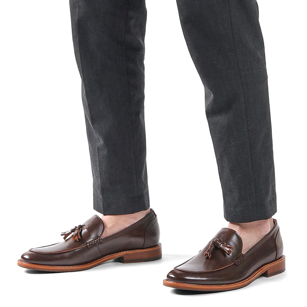 Harssidanzar Scarpe da uomo vintage con nappe e mocassini KM306EU