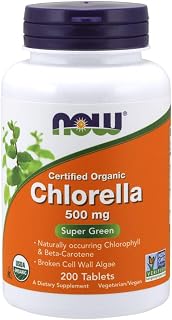 Clorela Orgânica Chlorella 500mg Importada EUA 200 Tabletes