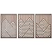 ZellCreative Wood Wall Art Mountains Set of 3 Geometric Wood Decor Panels