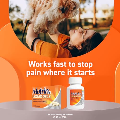 Motrin 300450409805 Ib Liquid Gels, Ibuprofen 200 Mg, Pain Reliever & Fever Reducer Minor Arthritis Pain thumb #5