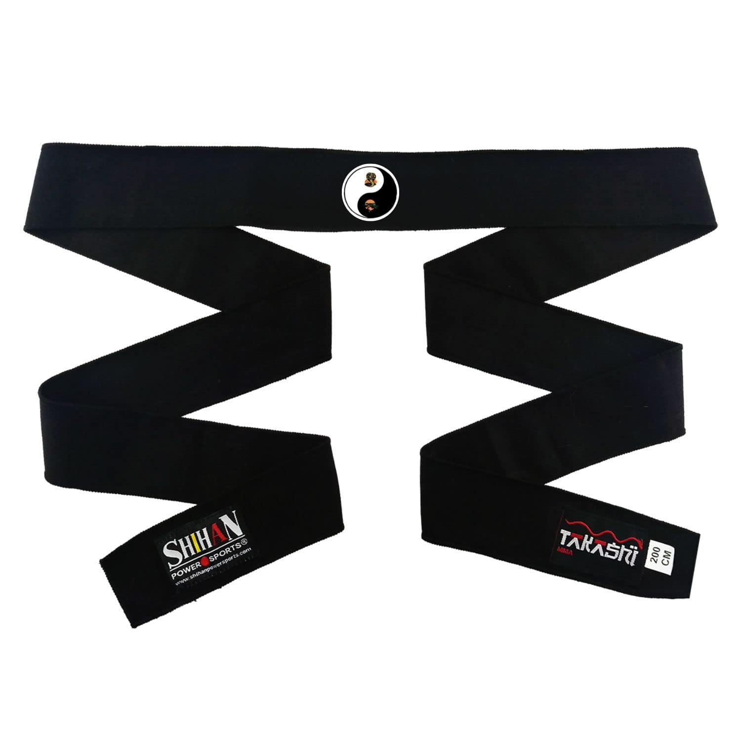 YIN YANG Cobra Kais Headband Kendo Tenuqui 200cm Hachimaki Japanese Headband - Karate Kid Fancy Dress Party Halloween Miyagi-Do Karate, Black-image-20