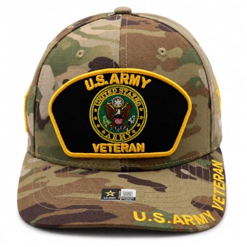 Image of US Army Veteran Hat for Men - Officially Licensed Military Baseball Cap, Gift for Veterans