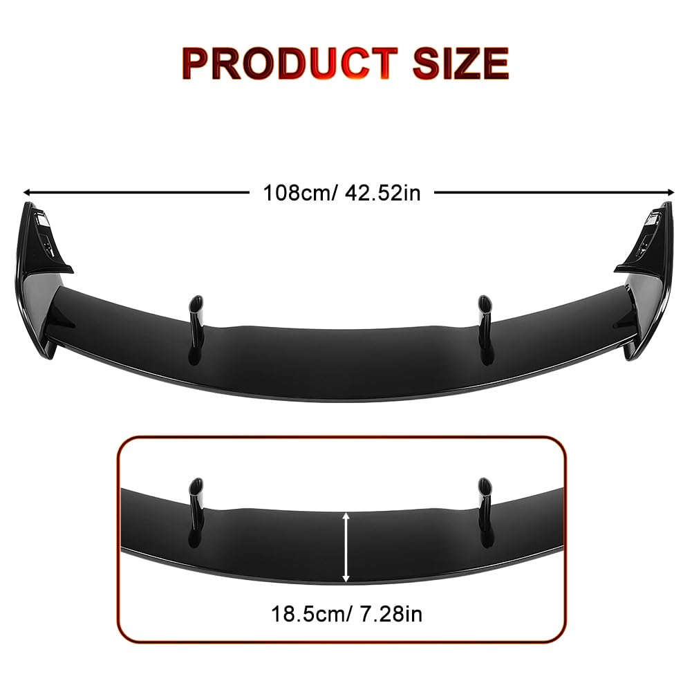 Spoiler posteriore per tetto compatibile con Mercedes Benz Classe A W176 A250 A45 A180 A200 AMG 2013-2018 Spoiler posteriore per tetto Lip Splitter Boot Spoiler (Nero lucido)