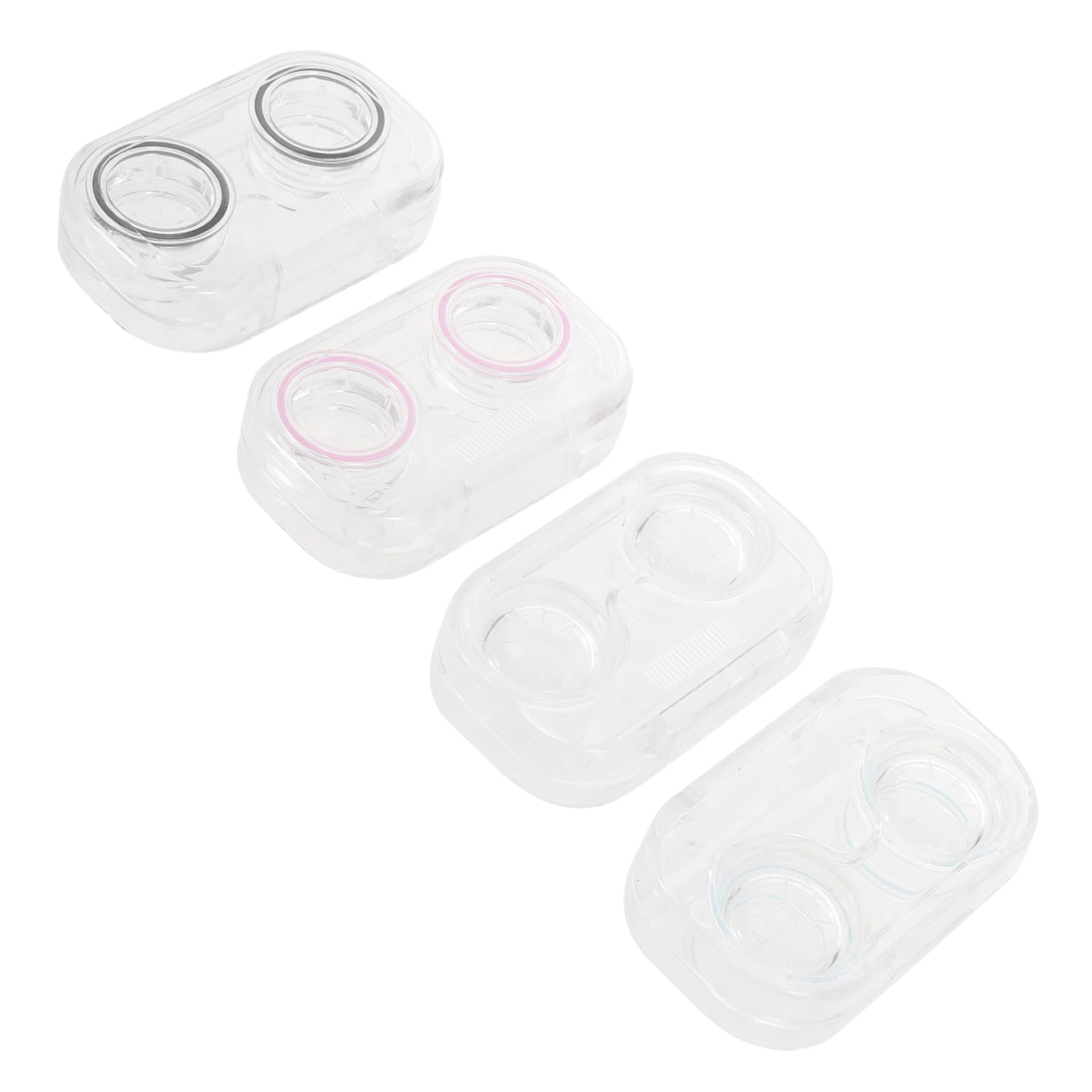 BESTYASH 4 set Custodia Per Lenti A Contatto Custodia Per Occhiali Custodia Per Lenti Custodia Trasparente Organizer Per La Delle Lenti 4 pezzi * 4