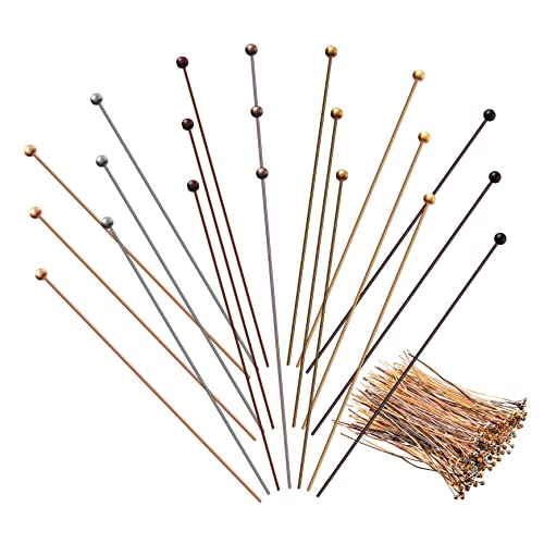 TOPPERFUN 3sets Bendable Set for Jewelry Making Brass Metal Crafts Round Ball Ends for Earring Pendant Bracelet Necklace 200pcs*3