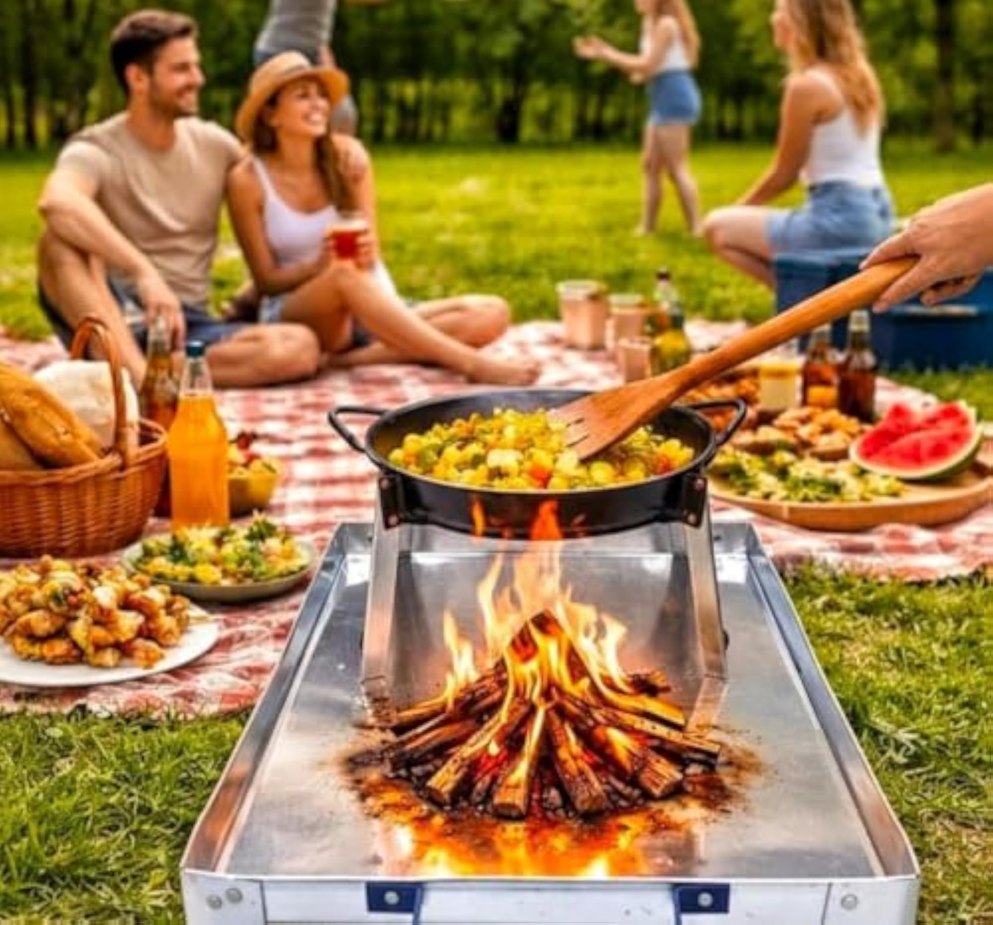 Portable Heavy Duty Iron Firewood Burning Stove