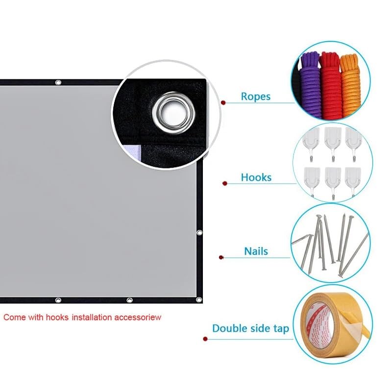 Pantalla de proyector exterior e interior gris 16:9 para noches de cine en familia 6