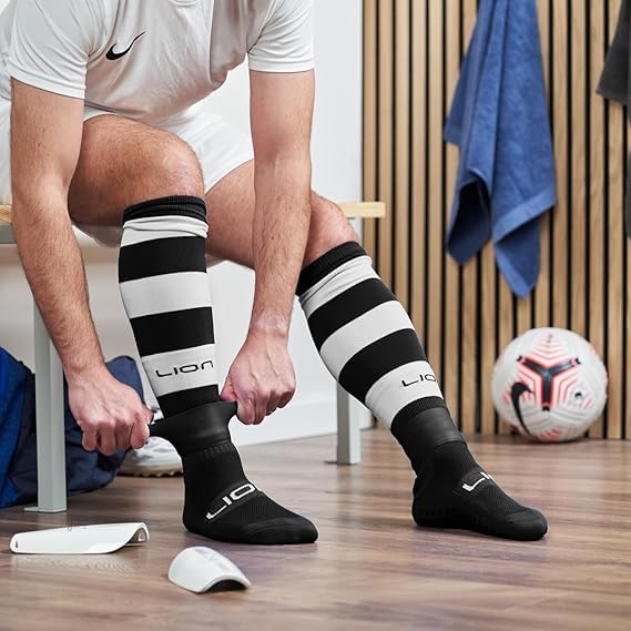 Soccer Sock Leg Sleeves To Accompany Grip Socks - Fits Over Calf/Shin Guards - Variety Of Colours3