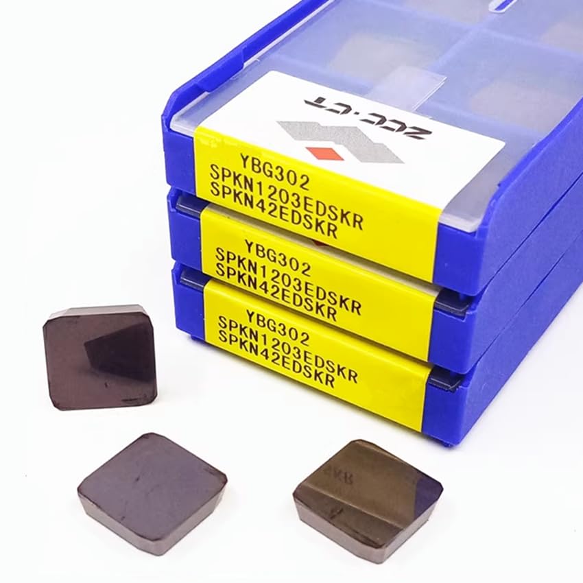 Tool Part for SPKN1203EDSKR YBG202/SPKN1203EDSKR YBG302/SPKN1203EDSKR YBM351/SPKN1203EDSKR YBD252 SPKN1203 CNC Insert 10pcs/Box - (Angle: SPKN1203EDSKR YBG302 / Shank Diameter: 50pcs (5 Box))