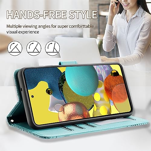 Butnyeoe Flip Case for Samsung Galaxy A52/A52 5G/A52S 5G,Cat/Flower/Butterfly Embossed PU Leather Wallet Phone Folio Case Magnetic Protective Cover with Stand Function,Card Slots,Blue Green Butnyeoe Flip Case for Samsung Galaxy A52/A52 5G/A52S 5G,Cat/Flower/Butterfly Embossed PU Leather Wallet Phone Folio Case Magnetic Protective Cover with Stand Function,Card Slots,Blue Green