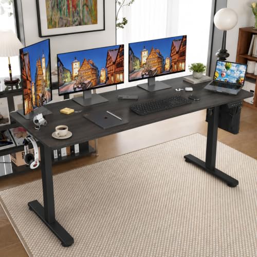 Image of STARY Electric Standing Desk Adjustable Height Sit Stand Home Office Desk with Splice Board