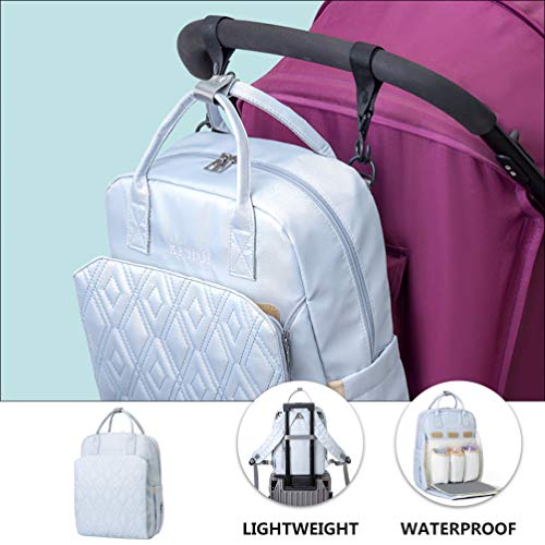 TOYANDONA Bolsa de fraldas multifuncional, bolsa leve para fraldas, bolsa para mamãe, impermeável, g