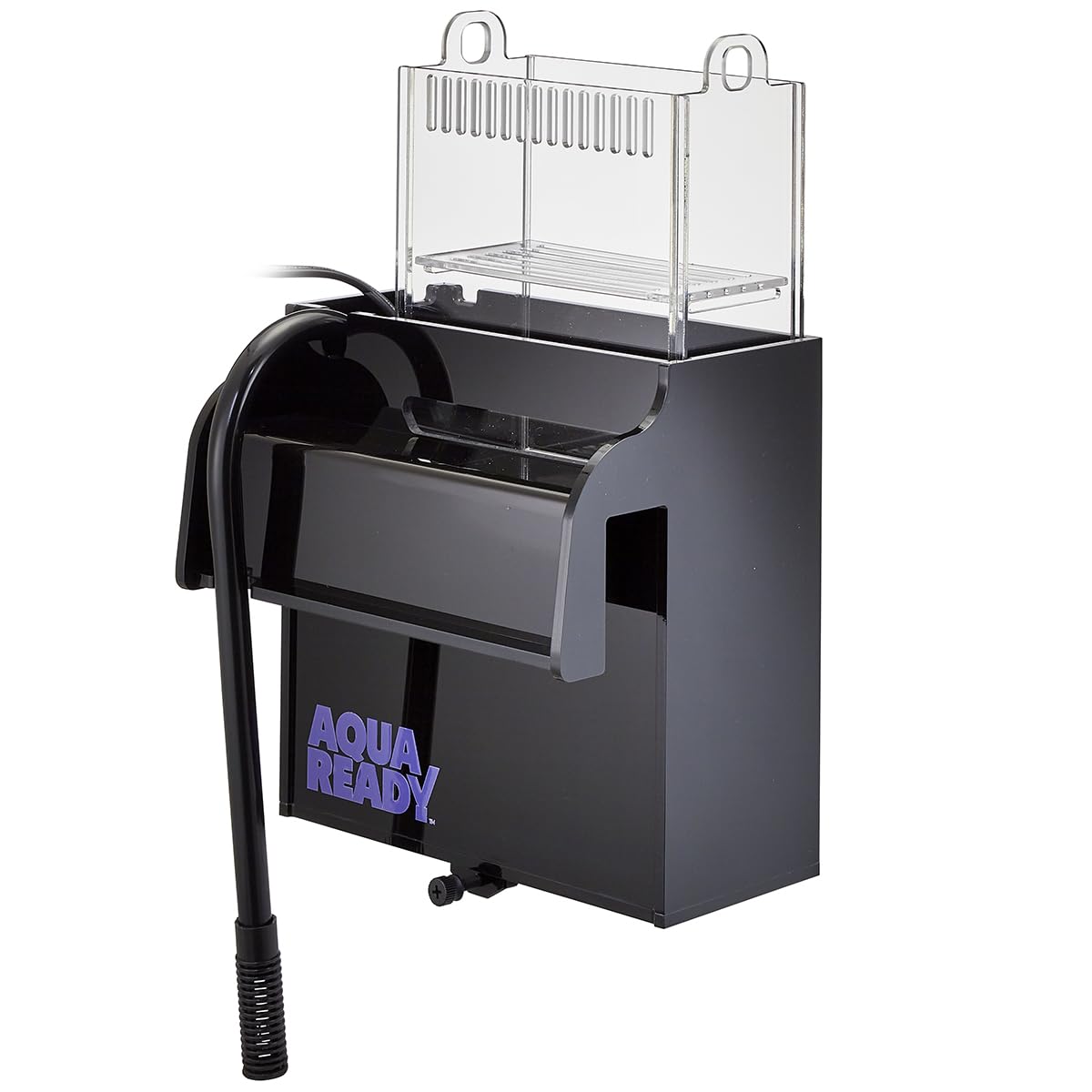 AquaReady Aquarium-Stromfilter, anpassbarer Medienkorb, Refugium-Lichtfenster, ultra-leises Low-Profile-Design, inklusive Medienkorb