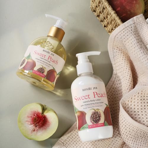 Image of ROMIIE ZOI Liquid Hand Soap with Gift Box - Sweet Peach - 260ml / 8.7 fl.oz