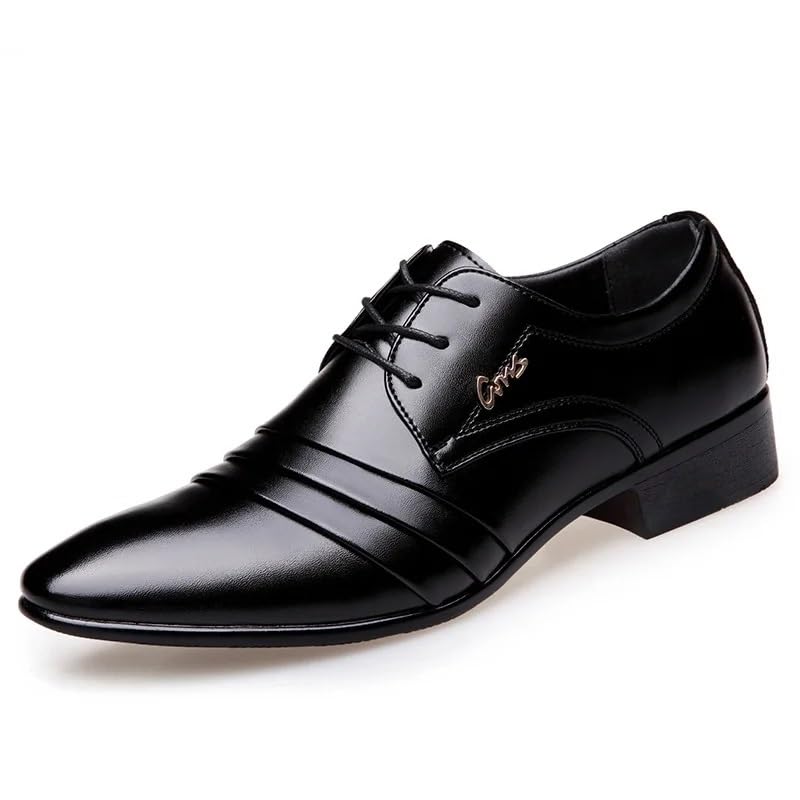 Dress Shoes for Men Men's Leather Oxfords Breathable Business Dress Shoes for Weddings Nightclubs