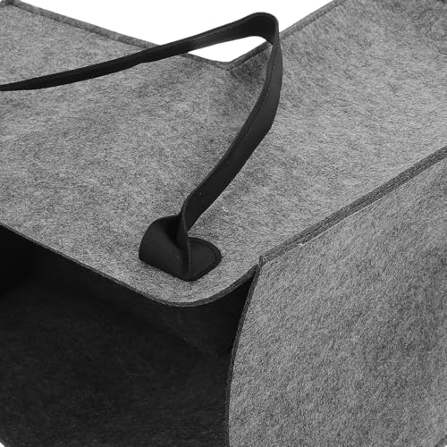 Cesta para escaleras en forma de L de fieltro resistente con asas para hogar 8