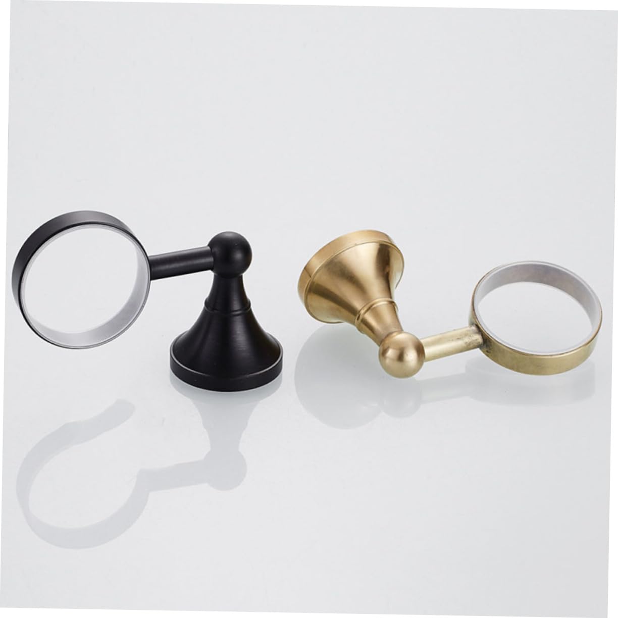 Cabilock 2pezzi Portabicchiere da Bagno Rame Nero Murale per Spazzolini con Tazza Accessori Eleganti per Cucina e Bagno Facile e Resistente
