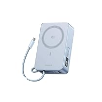 UGREEN MagFlow Qi2 25W Power Bank 20000mAh USB C PD 45W Cavo Compatibile con MagSafe iPhone 17 16 15 14 13 12 Air Plus Pro Max Batteria Ricarica Rapida Magnetica a Induzione Display Digitale