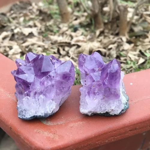 Amethyst Quartz Crystal Cluster Remueve el Estrés Visual de su Oficina 7