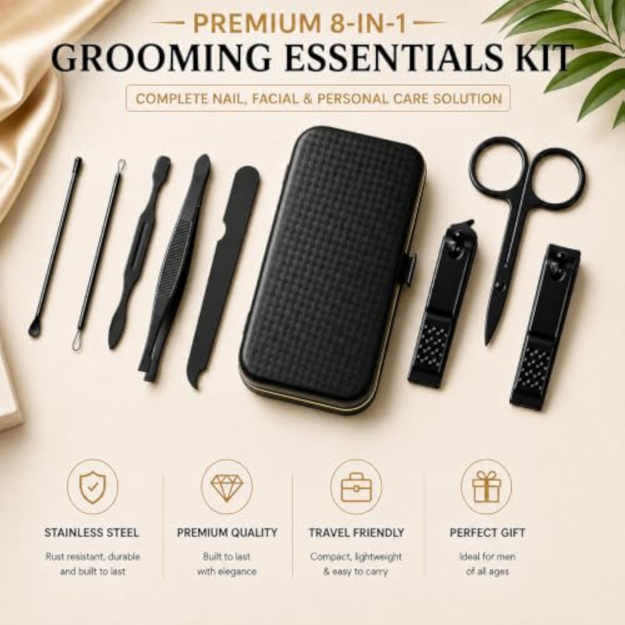 Premium 8-in-1 Manicure & Pedicure Kit for Men & Women