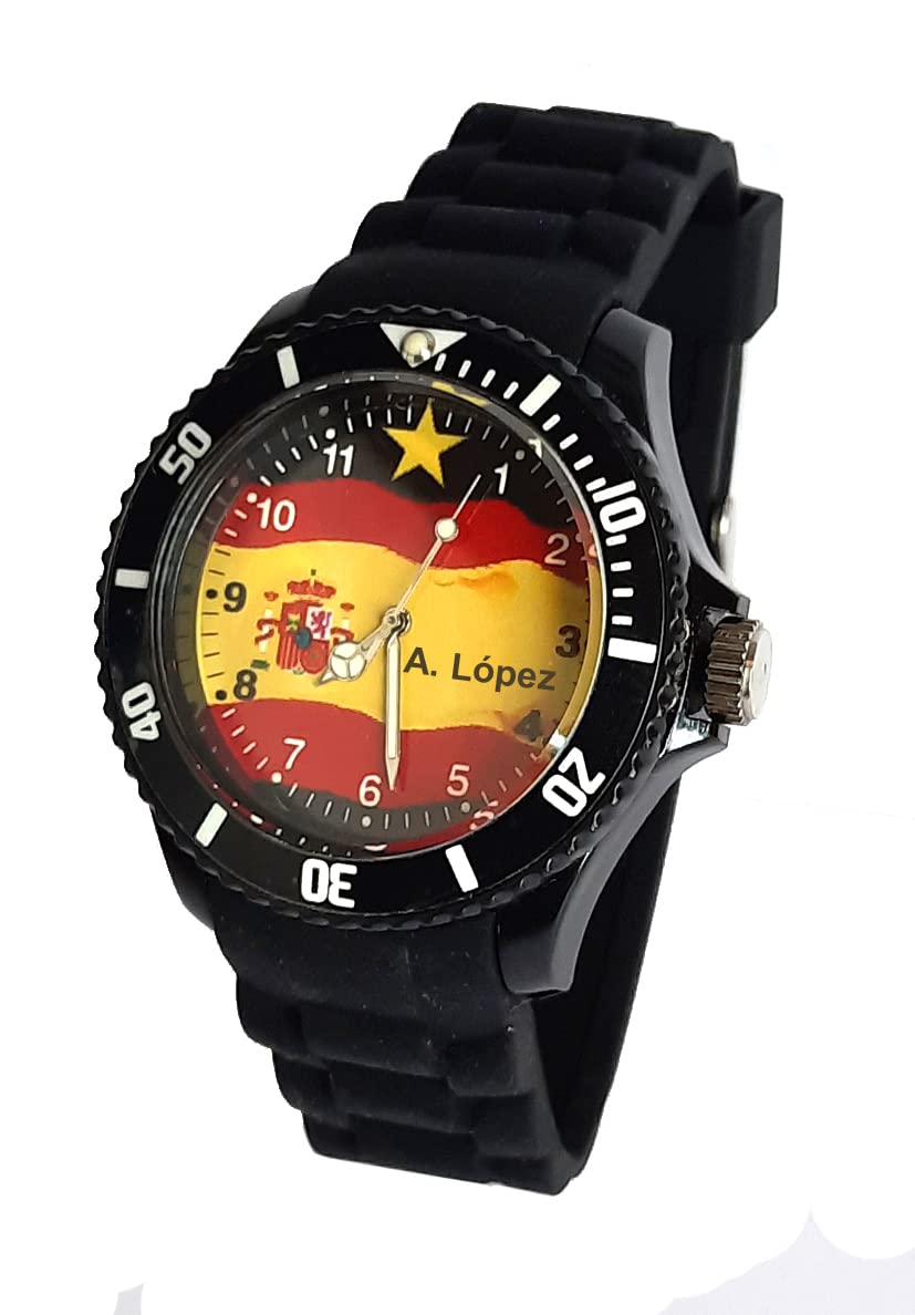 Temax Reloj Bandera de España 65XLESF6N-P Personalizado