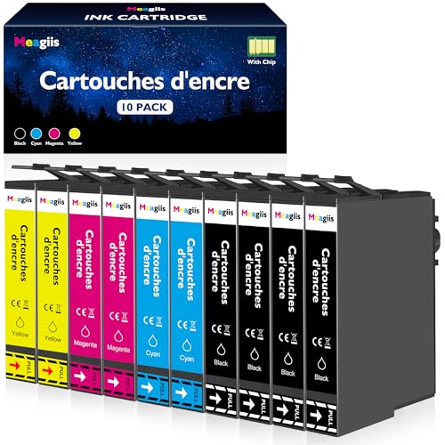 Cartouches d'encre 405XL résolvez les pannes de noir sur Epson WF-7840 avec ce pack 10