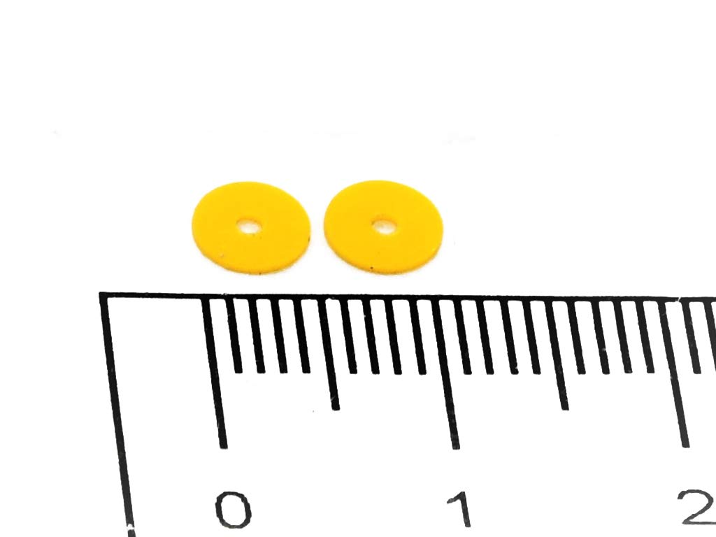 The Design Cart Yellow Round Centre Hole Sequins (4 mm) (Pack of 250 Grams)- for Embroidery, Beading, Arts and Crafts - Image 2 thumbnail