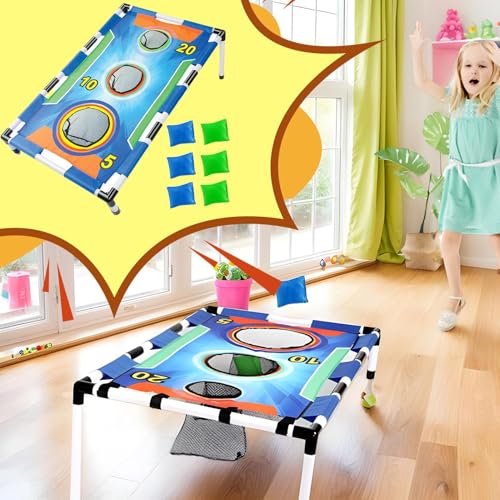 Bean Bag Game, Cornhole Party Set, Interactive Throwing Boards with Color Targets, Camping Play for Family Backyard Gathering Entertainment Use, 3.15x3.15 inches - Image 6