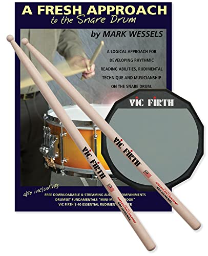 Vic Firth Fresh Approach Starter Pack (includes SD1, Practice Pad )