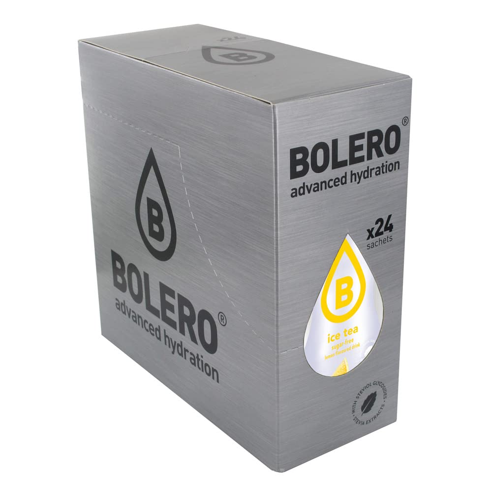 BOLERO Drinks 72 bustine da 8 grammi gusto Ice Tea Lemon - Preparato istantaneo per Bevande con Stevia e Vitamina C e Senza Zucchero