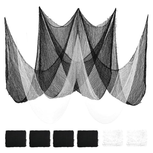 Wzxksoac Telas de para Halloween, 76 X 183 Cm, Tela Espeluznante para Halloween, Suministros para Casas Embrujadas, Fiestas Al Aire Libre e Interiores.