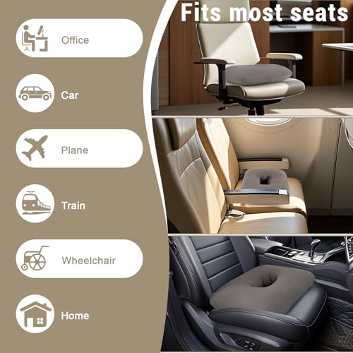 Donut Pillow for Bed Sores Tailbone Pain Relief Cushion, Cotton Butt Donut Cushion Breathable for Hemorrhoid, Pregnancy, Prostate and Surgery, Sitting Pressure Relief for Home, Office, Car