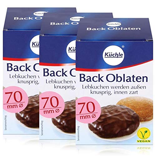 Küchle runde Back Oblaten 70mm Ø 71g - Lebkuchen bleiben innen zart (3er Pack) Cover