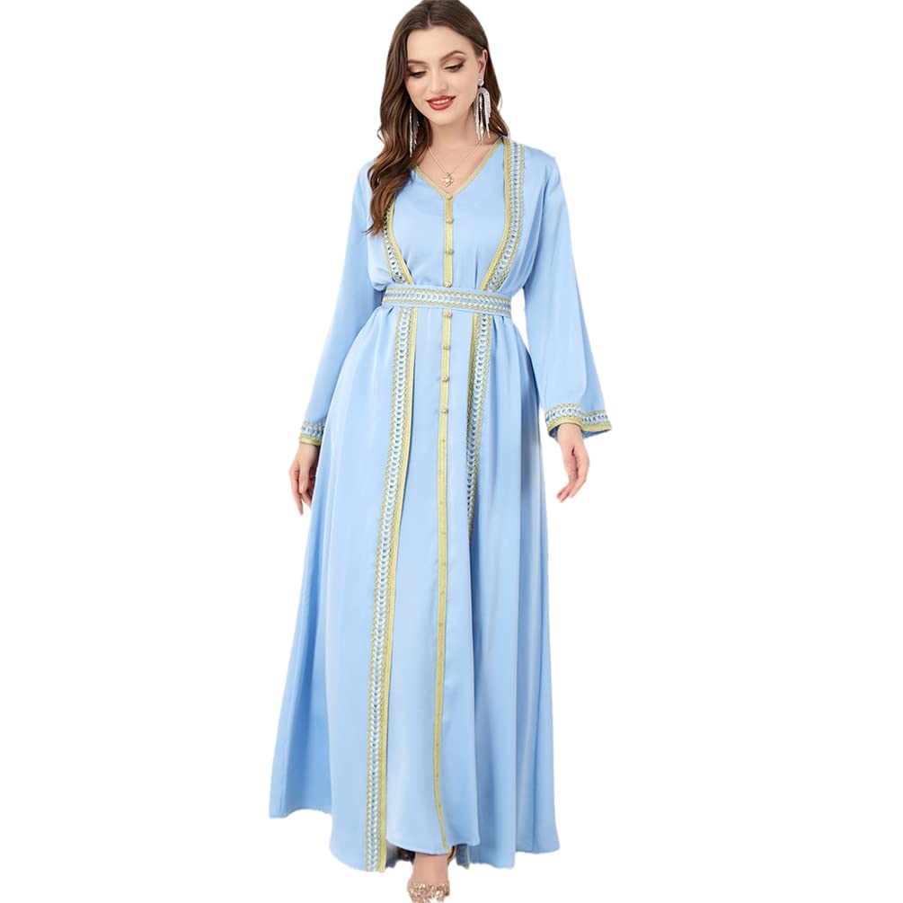 TAKSUN Dubai Kaftan Dresses for Women Worldwide Muslim Two-Piece Women's Abaya Clothing Suit Dress