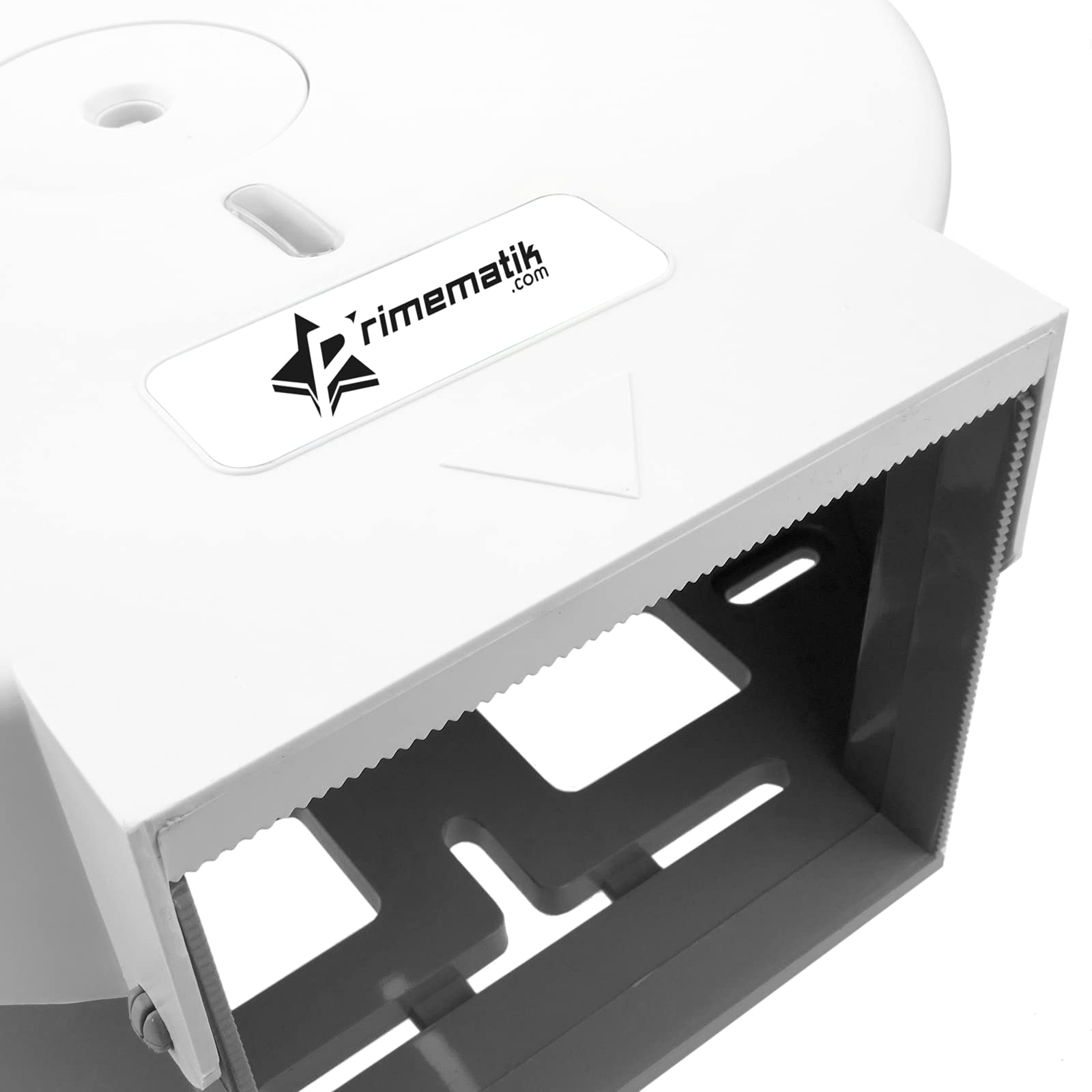 PrimeMatik - Porte-Rouleau de papier toilette en gros. Distributeur industriel blanc en rouleau 268x123x273mm