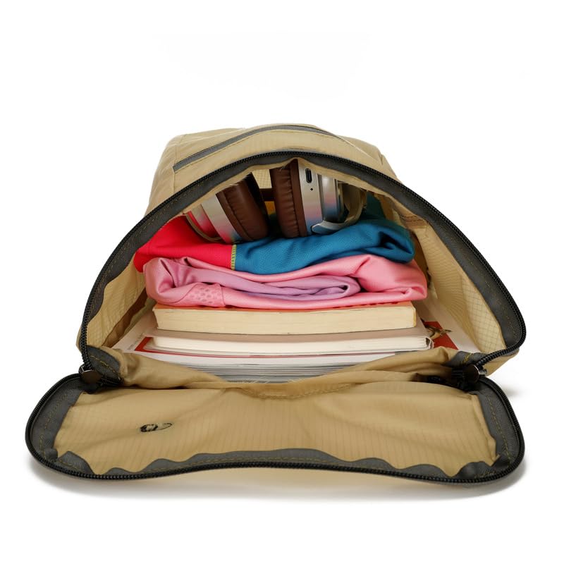 Mochila plegable para senderismo 20L resistente al agua verde miniatura 4