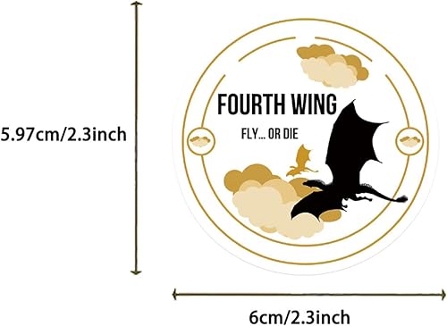Miniatura 3 de Paquete de 100 calcomanías de cuarta ala, calcomanías de vinilo para jinete de dragón, calcomanías de vinilo para Hydro Flask, laptop, botella de